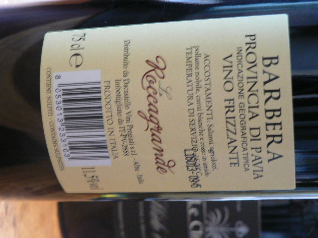 BARBERA D.O.C. -PAVIA